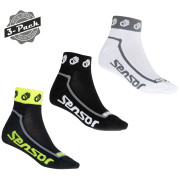 Juego de calcetines Sensor 3-Pack Race Lite Small Hands negro/blanco black, white, yellow