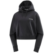 Sudadera de mujer Salomon Short Hoodie negro Deep Black