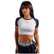 Camiseta de mujer Nebbia Crop Top Leopard '97 Primal negro BLACK LEOPARD