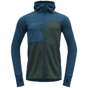 Sudadera funcional de hombre Devold Nibba Pro Merino Jkt Hood azul/gris Flood/Woods