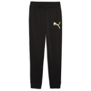 Pantalones de chándal para mujer Puma ESS METALLIC Sweatpants FL negro PUMA Black-Metallic Gold