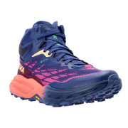 Calzado de mujer Hoka W Speedgoat 5 Mid Gtx azul Bellwether Blue / Camellia