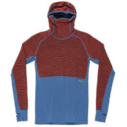 Sudadera funcional de hombre Devold Tuvegga Merino Hoodie Man azul/rojo CAYENNE