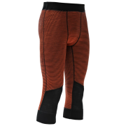 Calzoncillos funcionales de hombre Devold Reverso Merino 3/4 Longs Man naranja/negro Brick