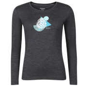 Camiseta funcional de mujer Progress Hela "Cone" gris šedý melír