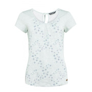 Camiseta de mujer Chillaz Hide The Best Flower blanco/azul light aqua sky melange