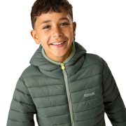 Chaqueta de invierno para niños Regatta Junior Hooded Marizion Dark Forrest Green