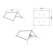 Lona tarp Robens Vestis 3.10 x 2.92 Duo tarp UL