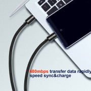 Cable de carga y datos Swissten Textile USB-C / USB-C 2 m