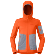 Sudadera funcional de mujer Norrona falketind warm2 stretch Hood naranja Arednalin