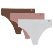 Bragas de mujer Under Armour Pure Stretch No Show Thong - Solid 3Pk gris Halo Gray