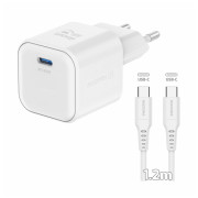 Adaptador Swissten GaN 1X USB-C 35 W + cable de datos USB-C 1,2 m