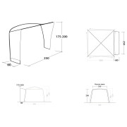 Conector para carpa Outwell Fastlane 300 Vehicle Connector with door