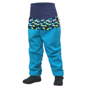 Pantalones con forro polar para bebés Unuo Softshell vzor azul