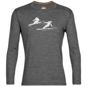 Camiseta de hombre Icebreaker 200 Oasis LS Crewe Last Run gris gritstone heather