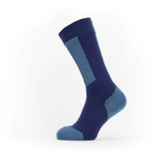 Calcetines impermeables SealSkinz Runton azul/ azul claro Navy Blue/Red