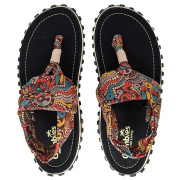 Sandalias Gumbies Slingback Aboriginal negro/marrón Aboriginal