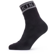 Calcetines impermeables SealSkinz WP Warm Weather Ankle Length with Hydrostop negro Black/Grey