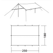 Lona tarp Robens Tarp 2.5 x 1.8 m