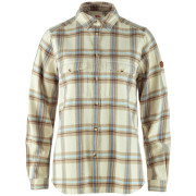 Camisa de mujer Fjällräven Övik Heavy Flannel Shirt W beige Chalk White-Fossil
