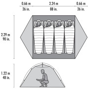 Tienda de campaña de senderismo MSR Elixir 4 Tent