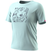 Camiseta de mujer Dynafit Graphic Co T-Shirt W azul claro 3181 - cloud blue/POWDER DAY