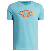 Camiseta funcional para niños Under Armour UA B Mesh Lockertag SS Fresco Blue azul Fresco Blue / / Outrageous Orange