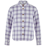 Camisa de mujer Fjällräven Övik Boxy Flannel Shirt W blanco/voileta Eggshell-Lavender Mist