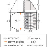 Tienda familiar Vango Beta 550XL CLR