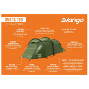 Tienda de campaña de senderismo Vango Omega 250