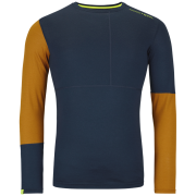 Camiseta funcional de hombre Ortovox 185 Rock'N'Wool Long Sleeve M azul oscuro Deep Ocean