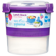 Caja de alimentos Sistema Round Lunch Stack TO GO 965ml violeta