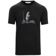 Camiseta funcional de hombre Icebreaker Men Tech Lite II SS Tee Polar Paddle negro Black