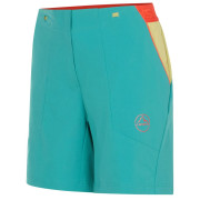 Pantalones cortos de mujer La Sportiva Guard Short W azul/verde Lagoon/Green Banana