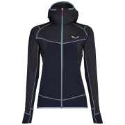 Sudadera de mujer Salewa Puez Hybrid PL W FZ azul oscuro PremiumNavyMel