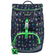 Mochila escolar Baagl Airy negro/verde černá (minecraft)