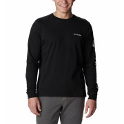 Camiseta de hombre Columbia CSC Basic Logo™ LS Sleeve negro Black, CSC Sleeve Logo