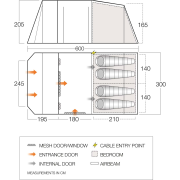 Tienda familiar Vango Lismore TC 450 Package