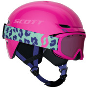 Juego de casco y gafas Scott Keeper 2 + Witty Jr rosa neon pink