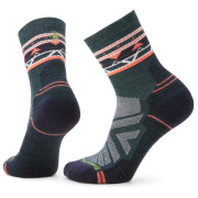 Calcetines de mujer Smartwool Hike Light Cushion Zig Zag Valley Mid Crew Socks azul/naranja twilight blue