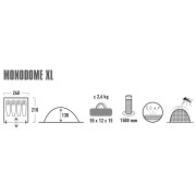 Tienda de campaña High Peak Monodome XL