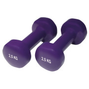 Mancuernas Yate neopren 2.5kg/pár violeta