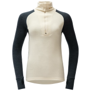 Camiseta funcional de mujer Devold Expedition Merino Silk Zip Wmn negro/beige Ink/Offwhite