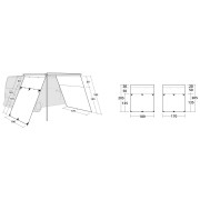 Pared lateral para carpa Outwell Fallcrest Side Panel Set