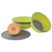 Juego de boles y colador Outwell Collaps Bowl & Colander Set amarillo LimeGreen