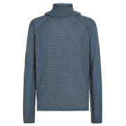 Sudadera de hombre Icebreaker Men Mer 400 RealFleece Grid Pulover Hood azul/gris Abyss