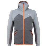 Sudadera de hombre Salewa Solid Logo Dry M FZ HDY gris PremiumNavyMelange/