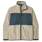 Sudadera de hombre Patagonia M's Retro Pile Patch Jkt beige/verde Pelican