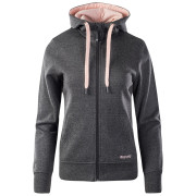 Sudadera de mujer Hi-Tec Lady Silian gris claro Dark Grey Melange/Impatiens Pink