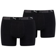 Calzoncillos bóxer para hombre Puma Sport Cotton Boxers 2P negro Black